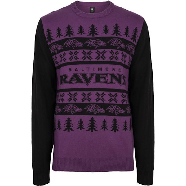 NFL Lags Ugly Sweater XMAS Tröja i stickat Baltimore Ravens jag