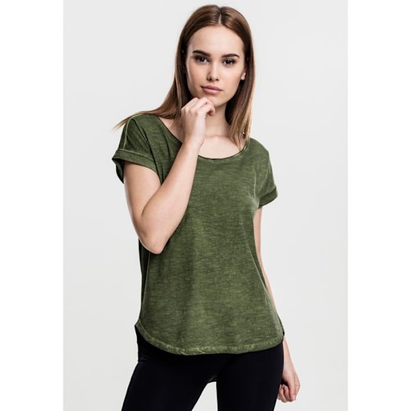 T-shirt dam - Urban Classic - Spray lång - Bordeaux - Korta ärmar - Rundad hals Bordeaux S