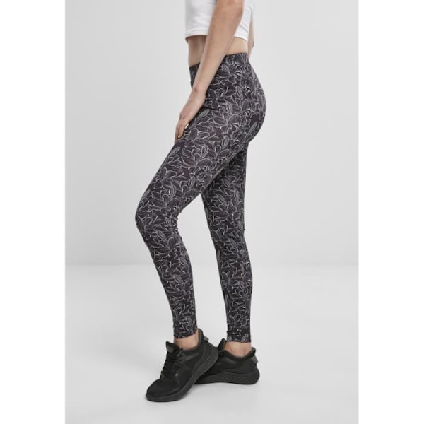 Naiset Leggings Urban Classics aop - musta marmoroitu - S