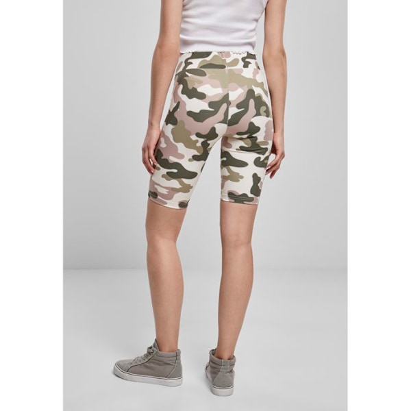 Korte cykelbukser dame - Urban Classics - Høj talje - Camouflage - Maksimal komfort - Tæt pasform roscamouflage XS