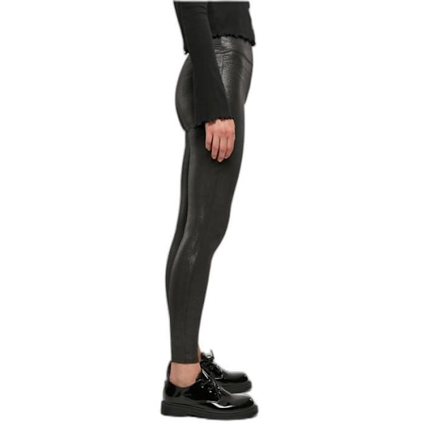 Urban Classics Dam Leggings i konstläder med hög midja - Svart - L Svart jag