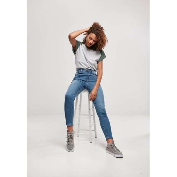 T-paita nainen Urban Classics kontrasti raglan ljusgrå/grön XS
