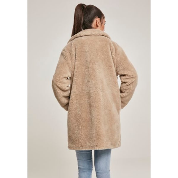 Dammantel - Urban Classic - Oversized - Färg off-white - Stilhantverkskläder - Teddy-fårkrage äggskal XL