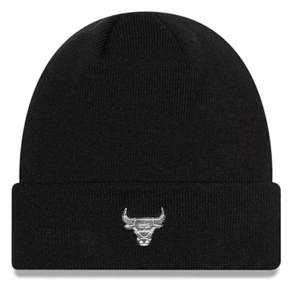 Chicago Bulls Metallic Badge Beanie - NEW ERA - One Size - 100 % akryl Svart