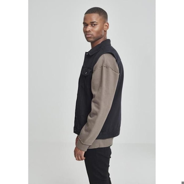 Jeanjakke - URBAN CLASSICS - Ærmeløs vest - Blå farve - Unisex - 100% bomuld svart XL