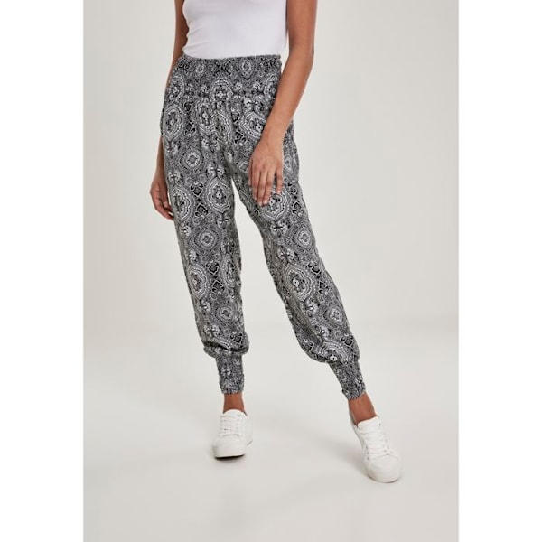 Naisten suuret koot housut - Urban Classic - Sarong - Harmaa väri - Loose-malli - Tavallinen koko svart vit XXL