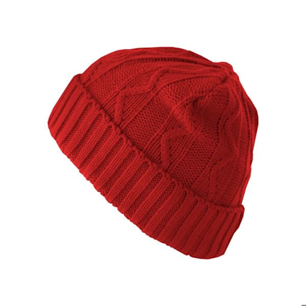huva - MSTRDS - kabelflik - röd - 100% polyakryl - unisex - höst/vinter Röd Unik storlek