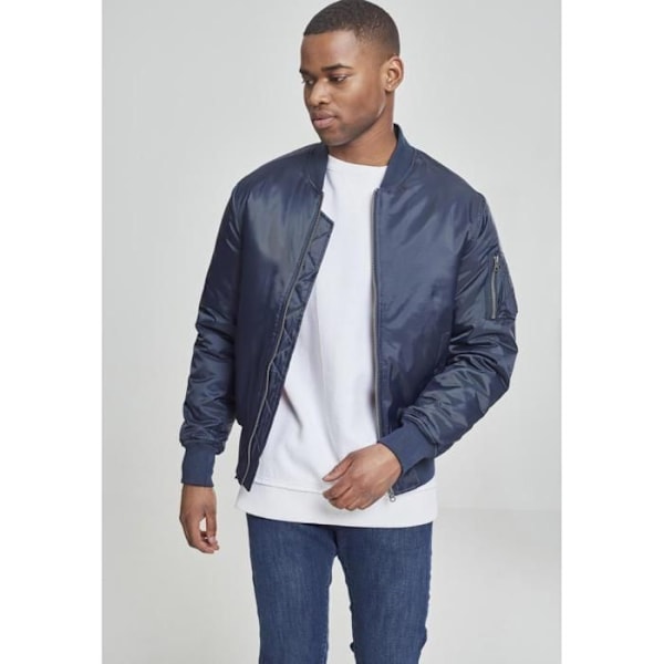 Jakke - Urban Classics - Basic Bomberjakke - Marineblå - Unisex - Voksen Marine blå M