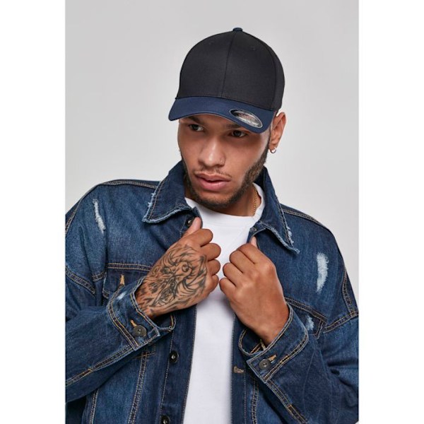 Baseballcap - Flexfit - WOOLY COMBED - Strækbar - Sort / Marine - Sportswear Sort / marine L/XL