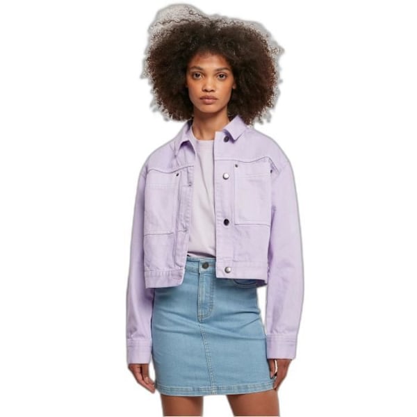 Kort dame jeansjakke Urban Classics Boxy Worker GT - hvid/hvid - 5XL vit/vit XXXXXL