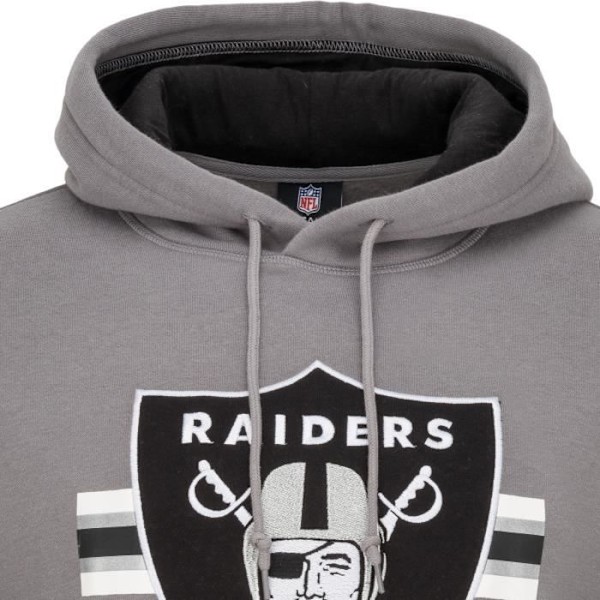 Hoody - New Era - NFL SIDELINE - Las Vegas Raiders - Grå - 80% bomuld, 20% polyester - S