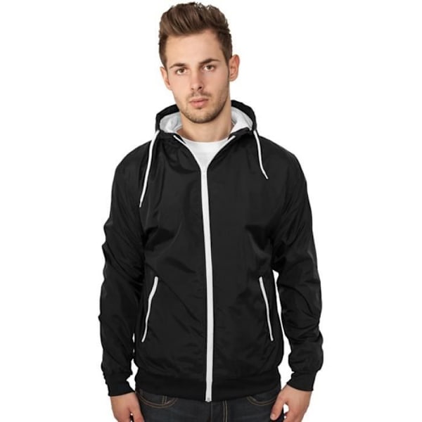 Urban Classics - KONTRAST Vindjakke sort / hvid - L