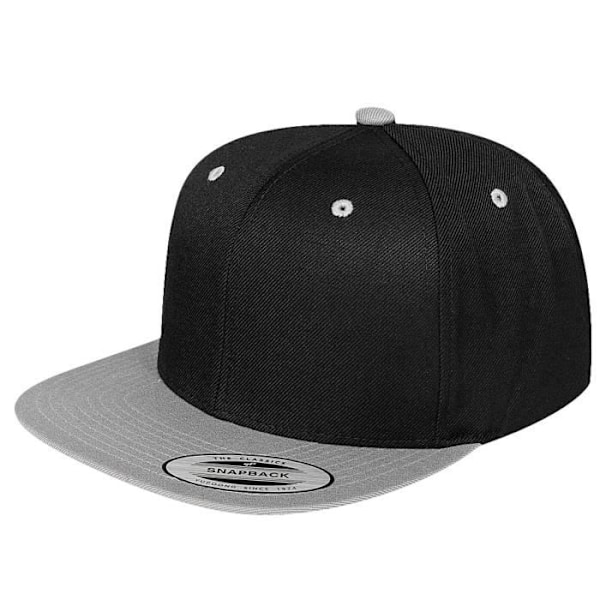 Snapback Kasket - Flexfit - Classic - Sort - Justerbar - 80% Akryl, 20% Uld svart