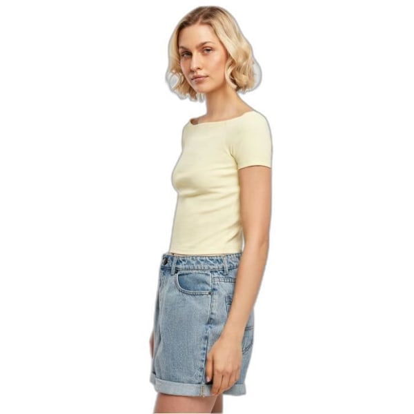 Urban Classics Dam Off Shoulder T-shirt - Gul/Gul - XL gul/gul XL