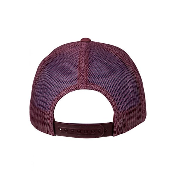 Caps - Flexfit - Retro - Mørkerød/Hvid - Unisex - Forår/Sommer kastanjebrun/vit Unik storlek