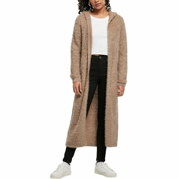 Urban Classics luva fjäder damjacka - stora storlekar - brun kastanj XXXXL