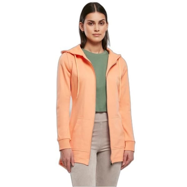 Long zip-up huppari naisille Urban Classics - lohenpunainen - XS Laxrosa XS