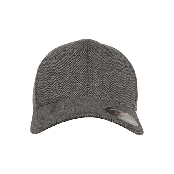 Casquette - Flexfit - Herringbone Melange - Sort - 80% Polyester - Unisex