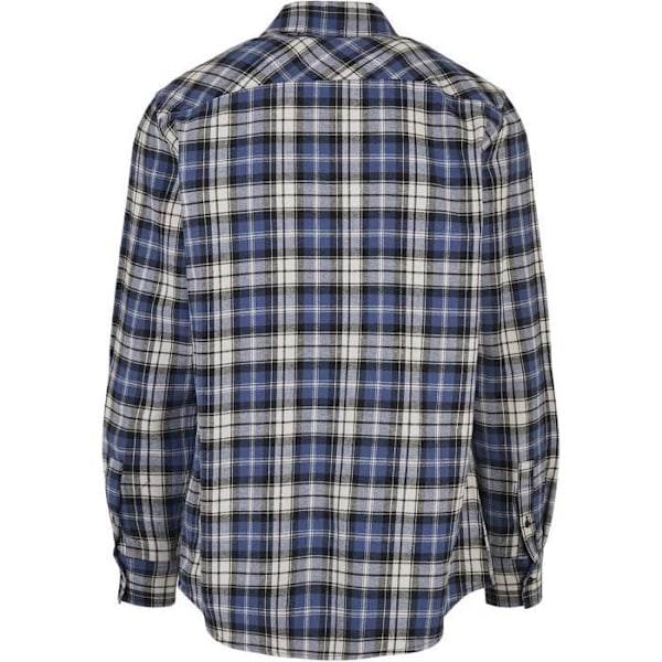 T-shirt herr - Urban Classics - Rutmönstrad - Mörkblå/vit - 100% bomull - Standard passform Mörkblå / vit jag