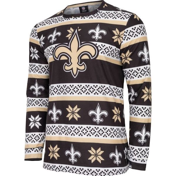 NFL-hold Vinter JULE Pyjamas Sæt skjorte og bukser New Orleans Saints jag