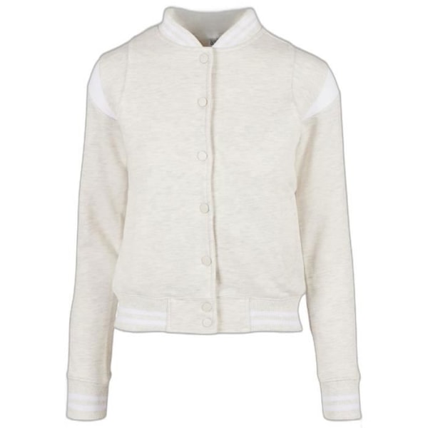 Blouson til kvinder i store størrelser Urban Classics College Ljusgrå/vit XXL