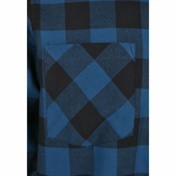 Chemise Urban Classics tjekket flannel (GT) - blå/sort - L Mörkblå jag