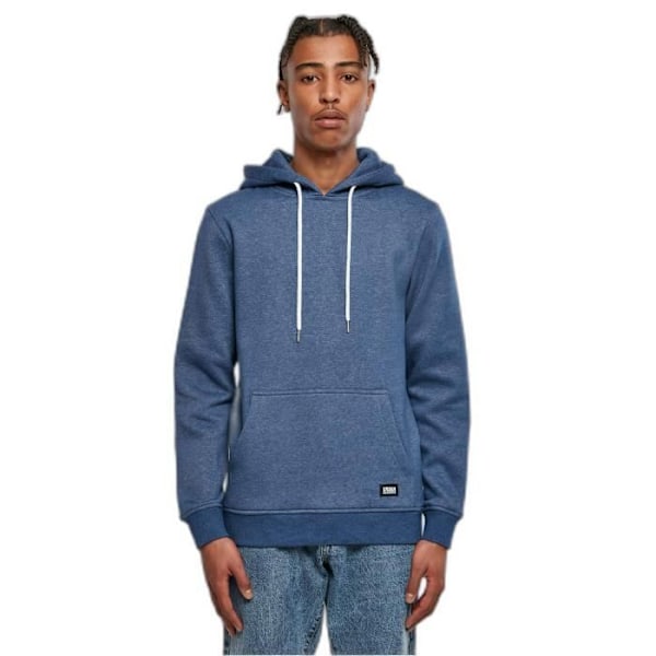 Urban Classics Basic Melange hættebluse - blå - L Blå S