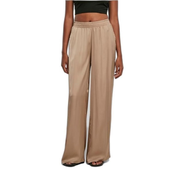 Bredde satinbukser til kvinder Urban Classics GT - beige - 4XL Beige XXXL