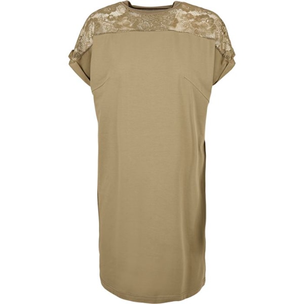 Robe - Urban Classics - Mekko - Joustava pitsi - Pyöreä kaula-aukko - Käännetyt hihat grön khaki XL