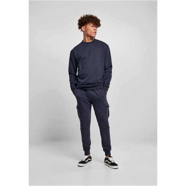 Sweatshirt - URBAN CLASSICS - Crewneck - Tummansininen - Pitkät Hihat - Unisex marinblå M