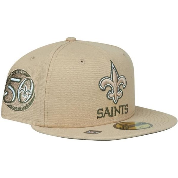 New Era 59Fifty Fitted Cap ÅRSJUBLIEUM NFL Team beige gevär New Orleans Saints 7
