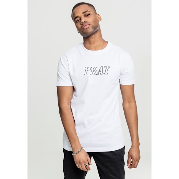 T-shirt - MISTER TEE - beder hænd GT - Hvid - Korte ærmer - Høj komfort Vit XXXXL