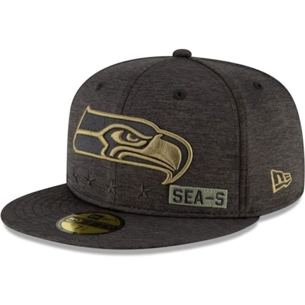 Kasket 59FIFTY - New Era - Seattle Seahawks - Sort - 100% polyester - Størrelse 7 1/4 5950seahawks-svart