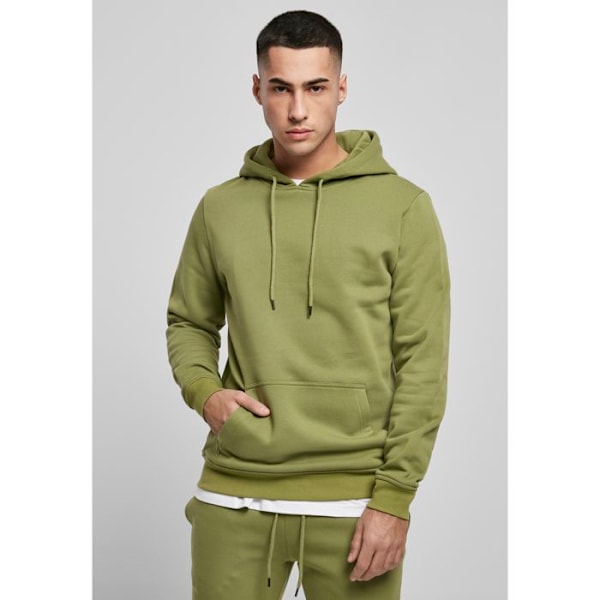 Hoodie - Urban Classics - Basic - Ekologisk bomull - Känguruficka - Olivgrön olivgrön M