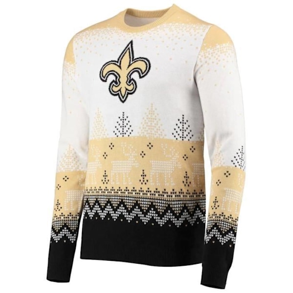 Jultröja för vuxna - NFL - New Orleans Saints - Vit - 100% bomull Vit XL