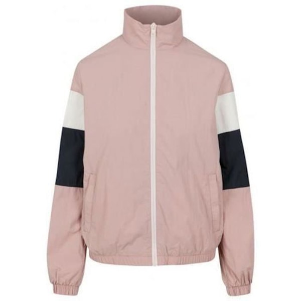 Joggingjakke - Urban Classics - 3-Tone Crinkle Jakke - Rosa - Langærmet - Åndbar Lyserød S