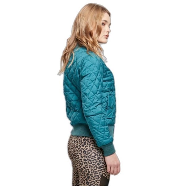 Urban Classics GT argyle nylon dunjacka för kvinnor - ankblå - 2XL Blå Anka XXXXXL