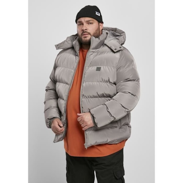 Urban Classics Puffer Huvjacka (Plus Size) Mörkgrå XXXXL