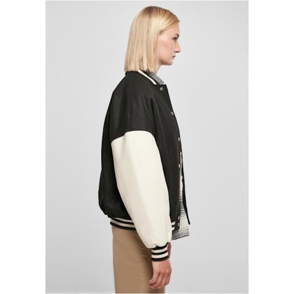 Oversize takki nainen Urban Classics Big U College GT - musta/valkoinen - 5XL Svart vit XXL