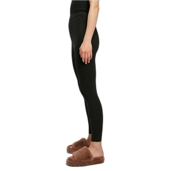 Naisten leggingit Urban Classics Rib Knit GT - musta - 5XL Svart XXXL