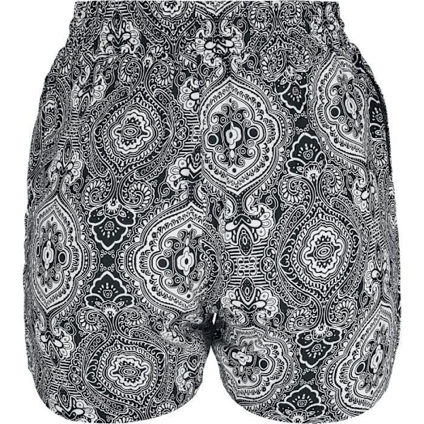 Kort Resort Viskose AOP - Urban Classics - Sort/hvid - 100% Viskose - Sexet - Kvinde Svart vit XS