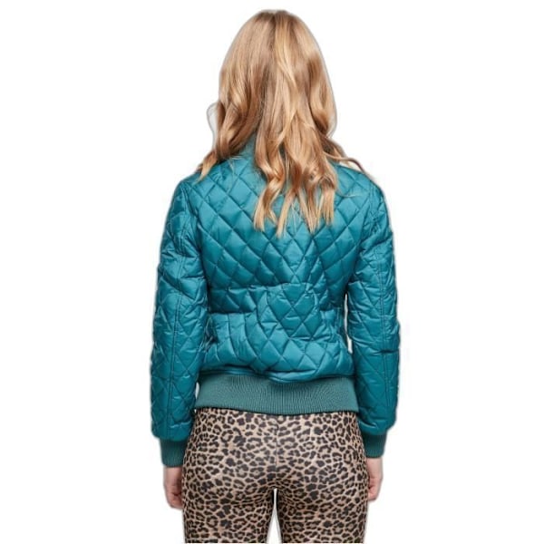 Urban Classics GT argyle nylon dunjacka för kvinnor - ankblå - 2XL Blå Anka XXXXXL