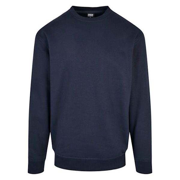 Sweatshirt - URBAN CLASSICS - Rundhals - Marinblå - Långärmad - Unisex marinblå jag