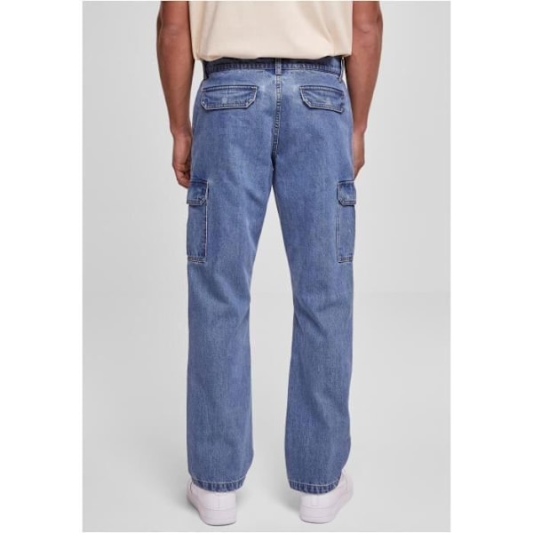 Cargo jeans - Urban Classics - Klassisk modell - Blå färg - Standardstorlek - Robust denim Blå 30