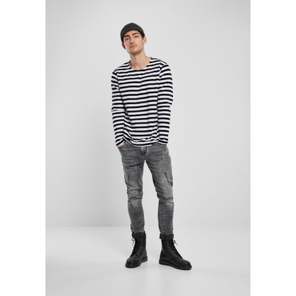 Veste store størrelser Urban Classics Regular Stripe vit svart XXXL