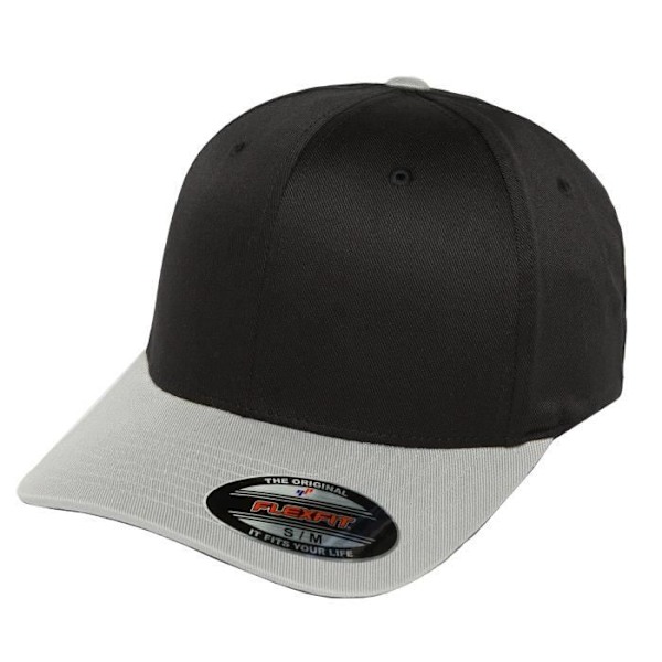 Flexfit keps - Flex - 2-tonig ullkammad - 6 paneler - Atletisk - Sportkläder Svart L/XL