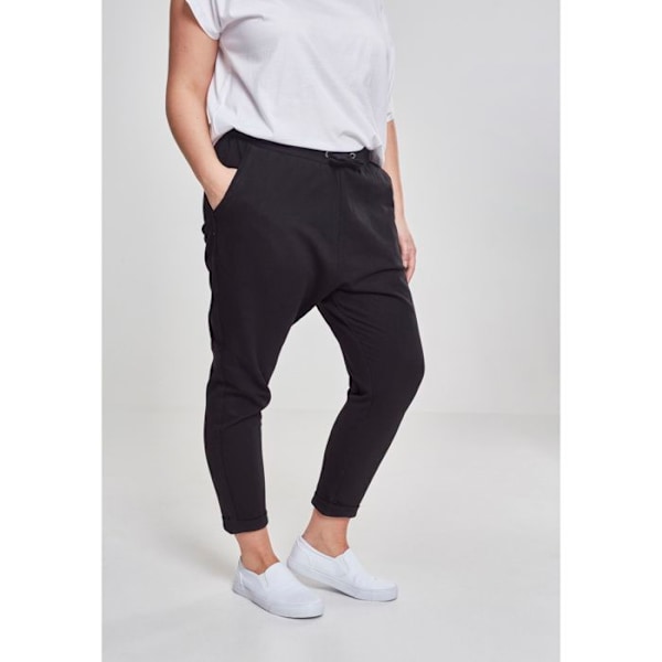 Bukser til kvinder i store størrelser - Urban Classic - Terry - Farve sort - Løs pasform - Standard størrelse svart XXXL