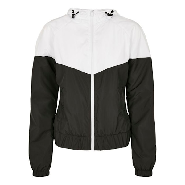 Damjacka - Urban Classics - Arrow - Vindjacka - Justerbar huva - Fickor med dragkedja vit svart M