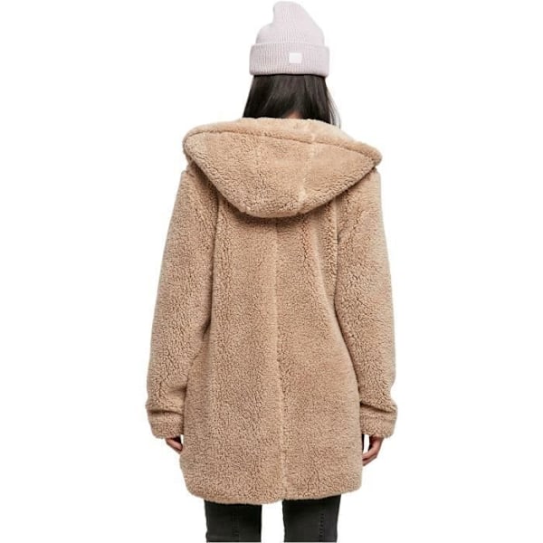 Polaire med hætte til kvinder Urban Classics Sherpa - brun taupe - 4XL Taupe brun XXXXL