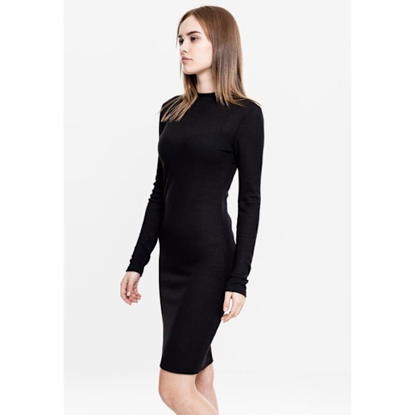 Naisten mekko - Urban Classics - Ribbineulemekko - Pyöreä kaula-aukko - Pitkät hihat - Koko XS - XL sort XL